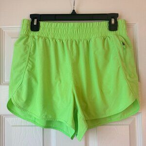 CRZ YOGA High Waist Dolphin Athletic Shorts with Pockets 3" Inseam